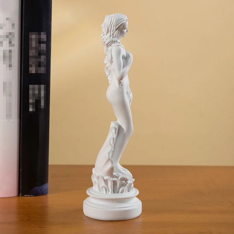 Art Crafts Greek Goddess Aphrodite Figurine Home Room Office Classical Mythology Statue Venus Sexy Woman Sculpture Resin Gift