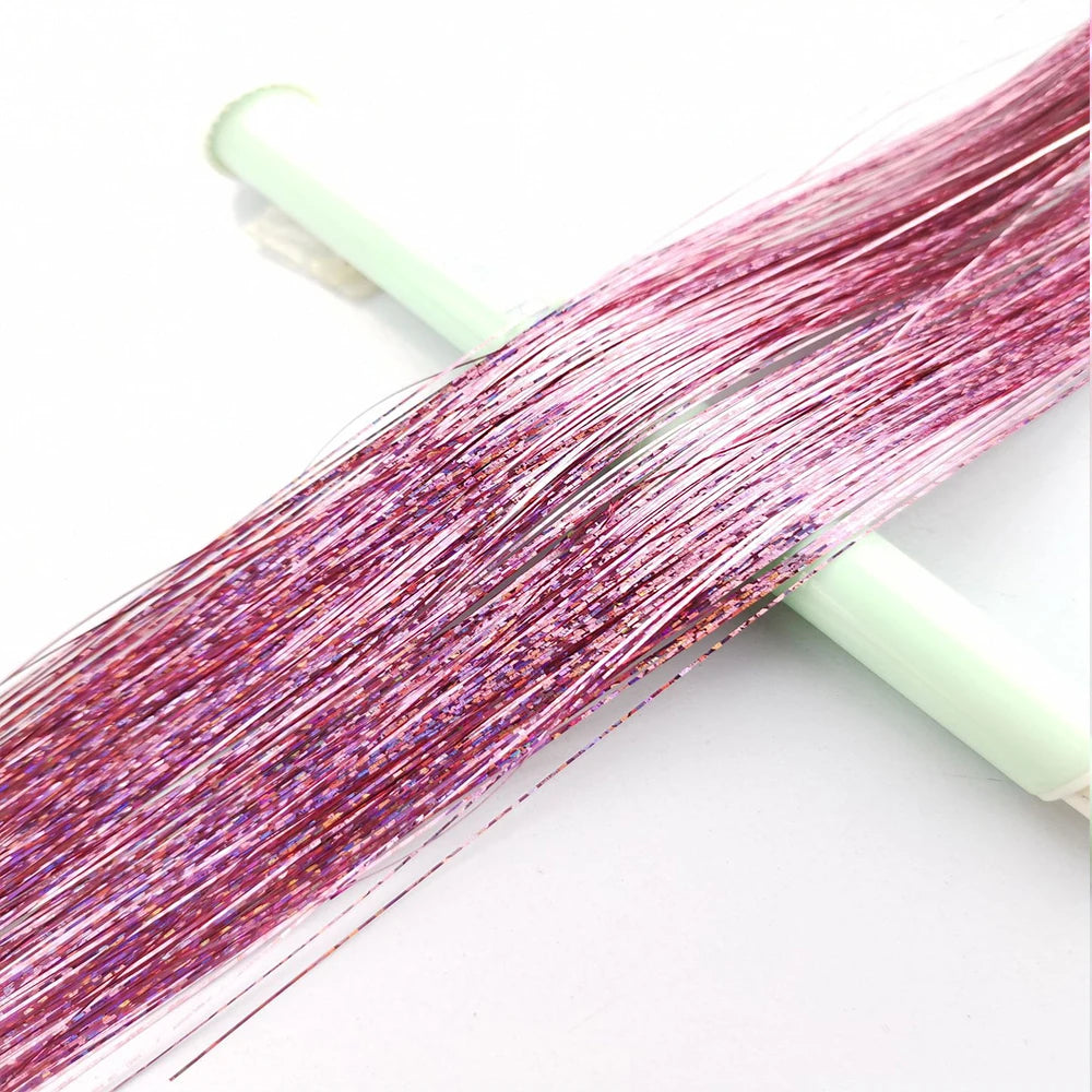 36/48Inch, Sparkle Hair Tinsel Rainbow Colored Strands, Girls Headwear, Hair Laser, False Hair Extensions, Decor Glitter