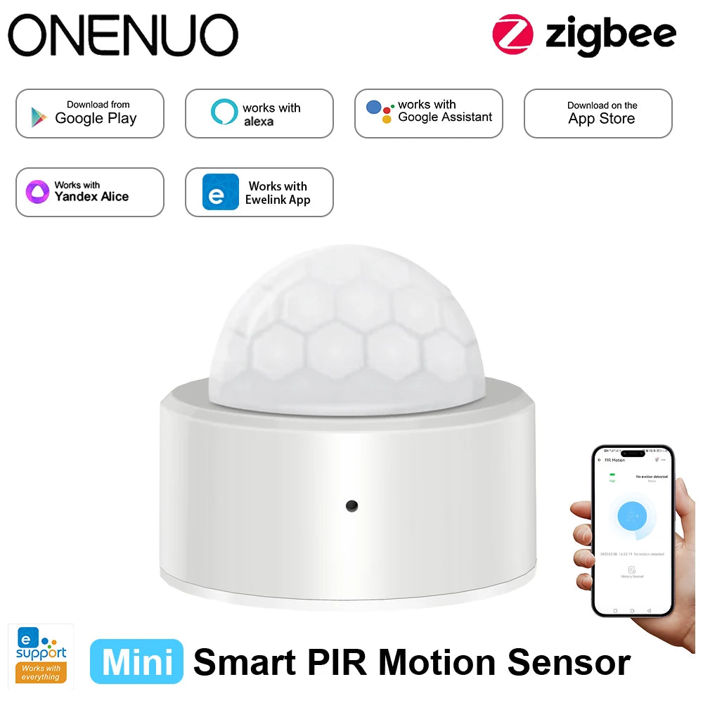 EWelink Zigbee With/Without a Stand PIR Motion Sensor, Human Body Infrared Detector, Security Alarm Sensor Works With APP