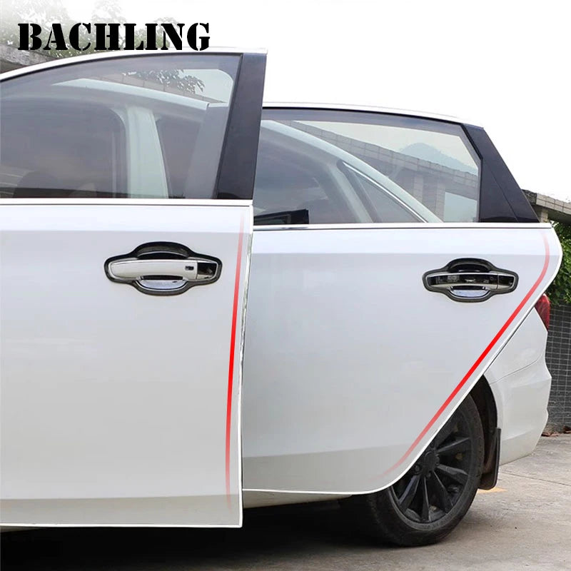 2/5/10M Car Door Edge Scratch Protector DIY Trim Strips Guard Cover Strip Roll Chrome Styling Moulding Trim Strip