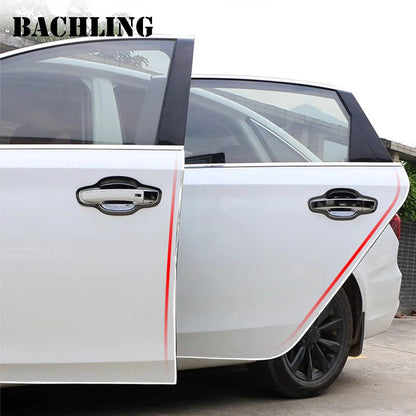 2/5/10M Car Door Edge Scratch Protector DIY Trim Strips Guard Cover Strip Roll Chrome Styling Moulding Trim Strip