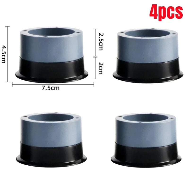 4Pcs, Anti Vibration Feet Pads, Rubber Legs, Slipstop, Silent Skid Raiser Mat for Washing Machine, Support Dampers, Stand Accessories