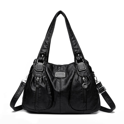 Luxury Designer Handbag Women High capacity Vintage Soft Leather Ladies Casual Large Capacity Shoulder Crossbody Bag Travel Sac
