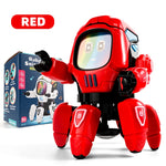 Música de Baile 6 Garras Robot Pulpo Araña Vehículo Robótico Regalo de Cumpleaños Juguetes para Niños Educación Temprana Juguete para Bebés Niños y Niñas