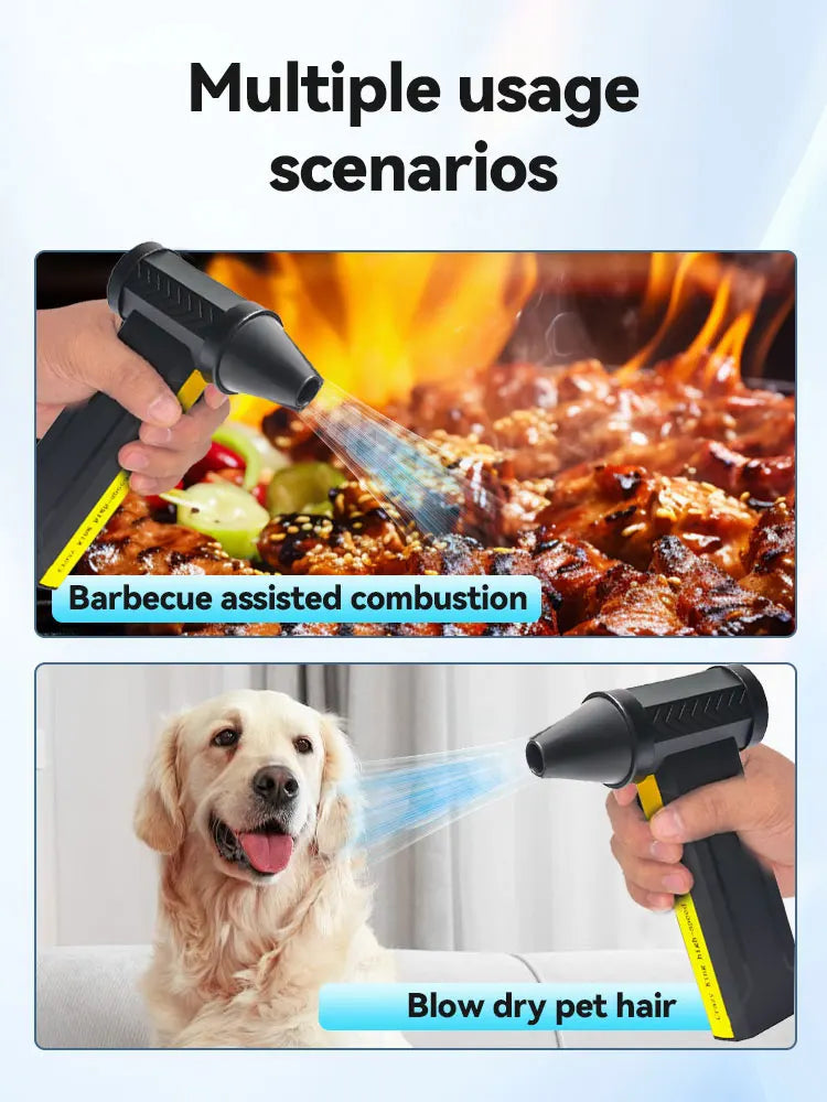 160000 RPM Electric Air Blower, Turbo Jet Fan Brushless Motor High-Speed Turbo Violent Fan, USB Rechargeable Powerful Dust Blower