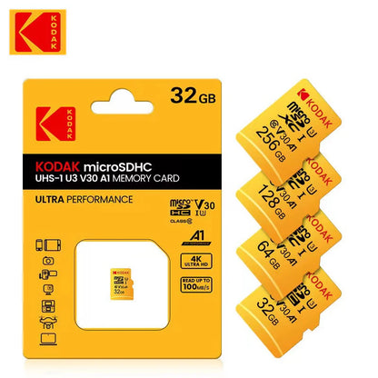 Kodak 32GB-256GB Micro SD Memory Card - High Speed Class 10 U3 UHS-I for Smartphones, Digital Cameras, Tablets and Drones