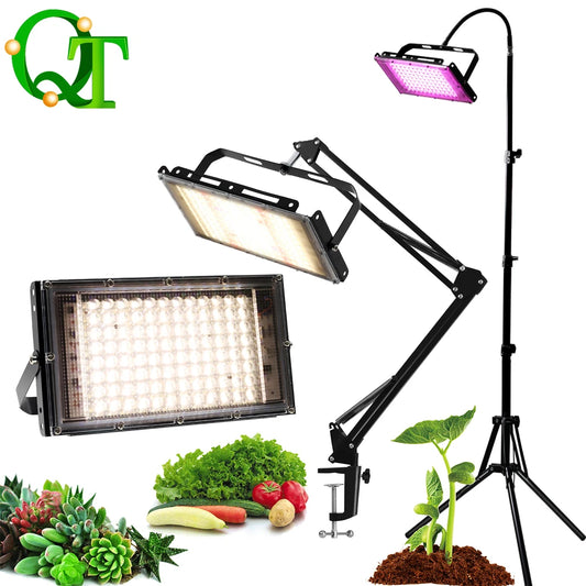 50W/100W Full Spectrum LED Plant Light Floor Bracket 220V Suitable For Courtyard Hydroponic Greenhouse Seedling Lighting