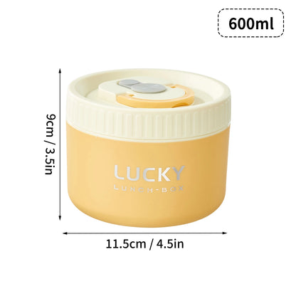 WORTHBUY Portable Insulated Lunch Box 304 Stainless Steel Bento Box With Cutlery&Thermal Bag Microwave Leak-proof Food Container