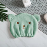 1pc Hair Drying Cap, Soft Absorbent Wrapped Cartoon Bear Design, Reusable Bathroom Essential for Women & Girls