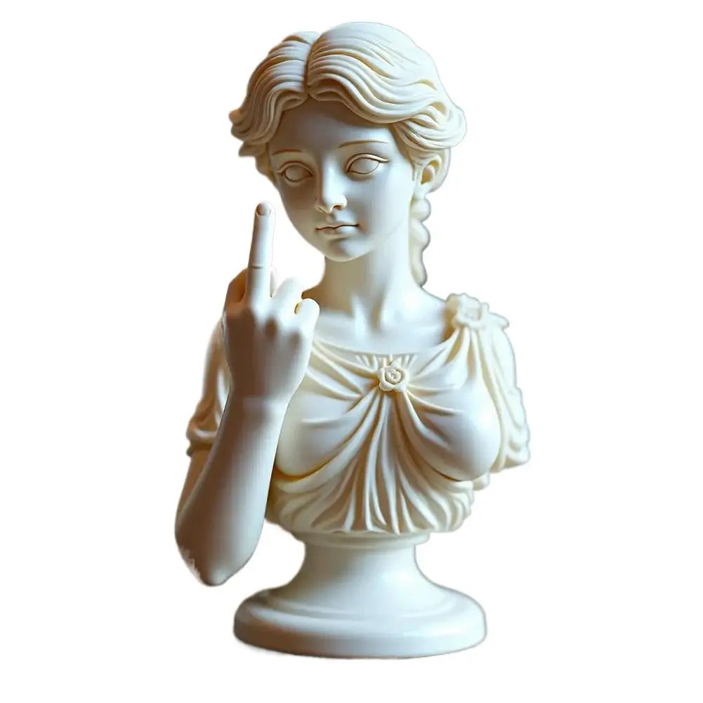 Vienna Goddess Statue, Middle Finger Resin Art Decor Funny Offensive Sculpture, Desktop Novelty Gift Decor Statue Home Decor