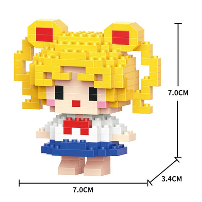 Cartoon Cool Rice Building Blocks Animal Dolls Educational Assembled Toys Ornaments Small Particles Children's Birthday Gifts