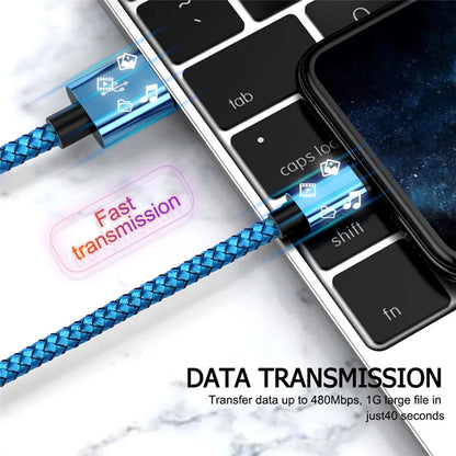 20cm 1m 2m 3m USB Cable Charger For iPhone 13 12 11 Pro XS MAX X 8 7 6S 6 Plus 5 iPad Fast Charging Original Long Wire Data Cord