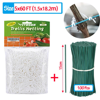 Garden Climbing Net Trellis Netting Heavy-Duty Plant Support Stand for Flowers Vegetable Vine Orchard Gardening Tools