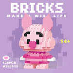 building block toys are luxurious models, suitable educational DIY games, cartoon anime games, building block lovers' desktop