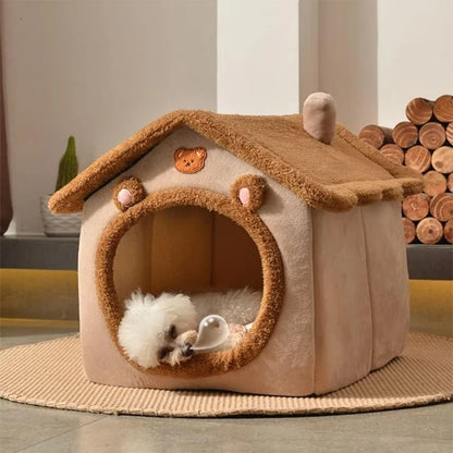 Foldable Pet House, Removable Washable Cat House, Puppy Cave Sofa, Pet Bed House for Extra Small Dogs and Small and Medium Cats