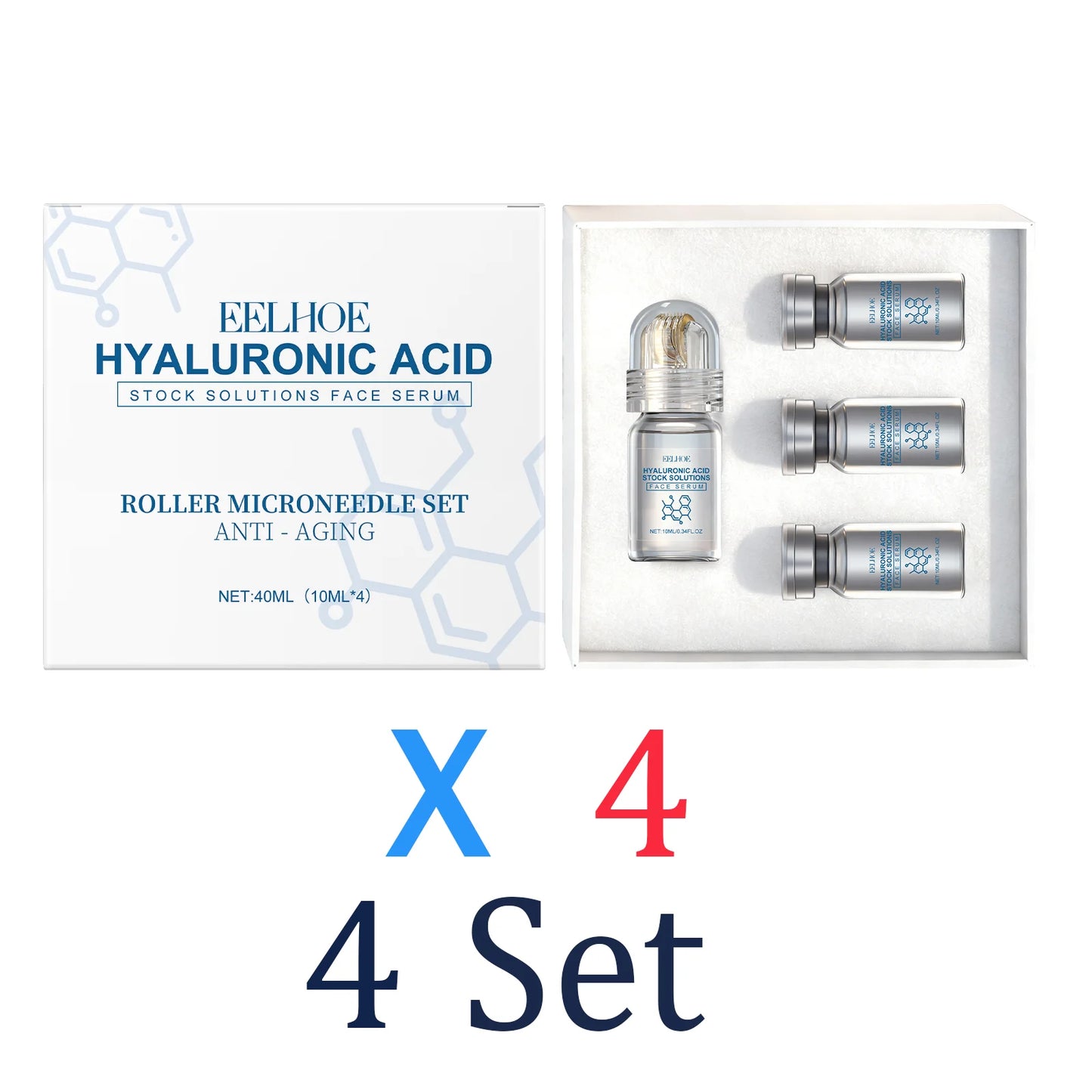 Niacinamide Microneedle serum Facial serum Kit 0.25mm Moisturizing Skin nourishing Winter skincare Face Roller Day cream 40ml