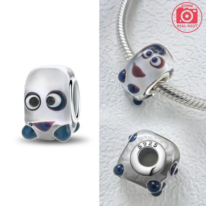 Original 925 Silver Charms Flower Blue Star Green Turtle Glass Beads Fit Bracelet Women DIY Gift Murano Jewelry Accessories