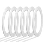 6 Rolls 216.5 Feet Whiteboard Tape Thin White Board Marking Tape Lines Pinstripe Dry Erase Art Tape Graphic Chart Grid 1/8 Inch