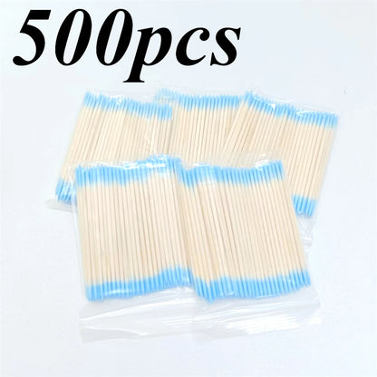 100/300/500/700/900Pcs Double-Tipped Cotton Swabs, for Tattooed Eyebrows, Beauty Makeup Tools for Wiping, Nail Polish Wiping