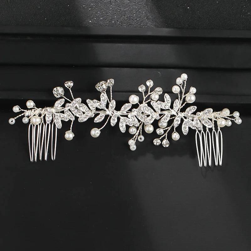 New Crystal Rhinestone Flower Headband, Ribbon Bow Hairband for Bride, Wedding Hair Accessories, Pearl Head Flower Headbands, Women Headwear