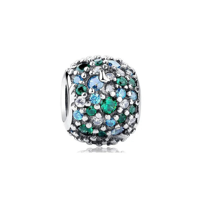Authentic 925 Sterling Silver Charm Sparkling Star Moon & Sun Pendant Fit Original Bracelets DIY Women Bangles Jewelry Gift