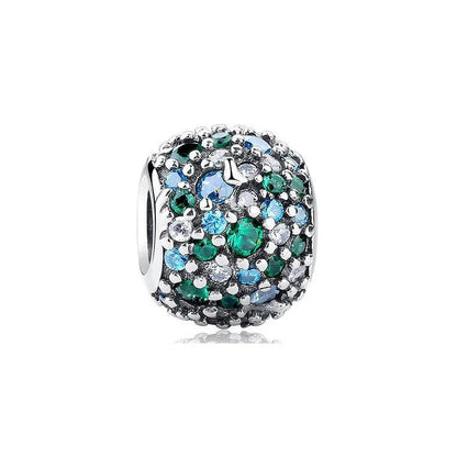 Authentic 925 Sterling Silver Charm Sparkling Star Moon & Sun Pendant Fit Original Bracelets DIY Women Bangles Jewelry Gift