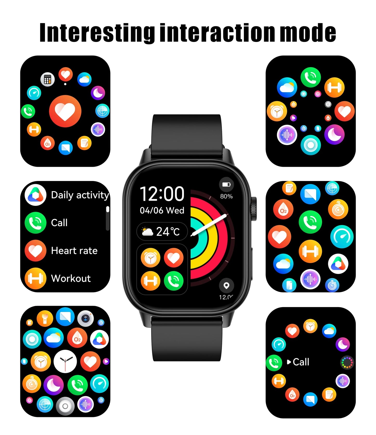 NEW Fashion Built-in 6 Stars GPS Position Smart Watch, Women 2.01'' AMOLED HD Screen IP68 Waterproof Sport  Bracelets For Ladies