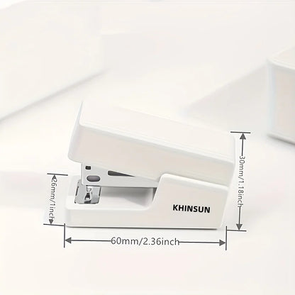 KHINSUN Mini Stapler Set, Portable Color Paper Binding Machine, Use 24/6 26/6 Staples Fashion, Stationery Office Supplies