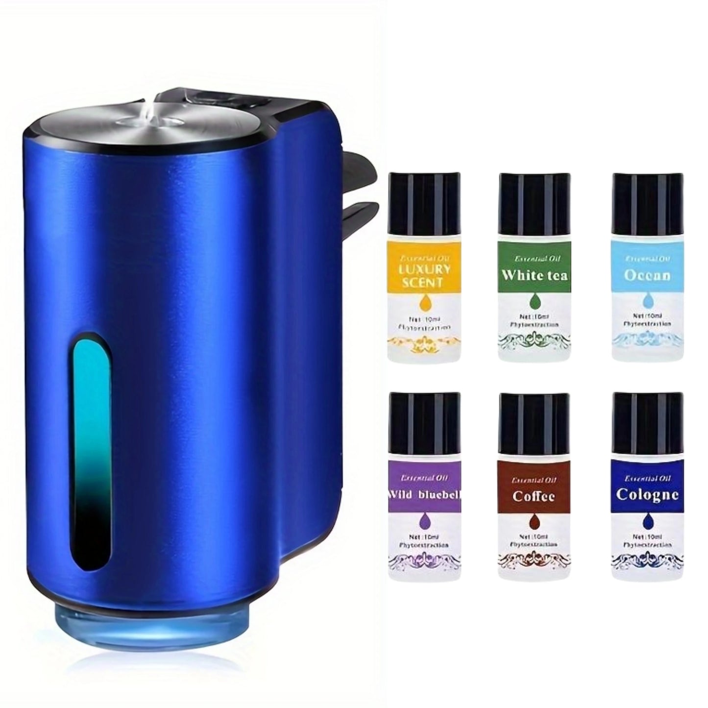 Car air freshener, three-intensity adjustable, car aroma diffuser, portable freshener perfume fragrance