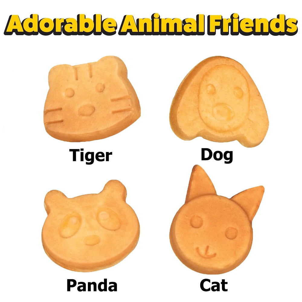 Animal Mini Waffle Maker, 6 Animal Shaped Pancakes Breakfast Machine, Non-Stick Waffler Iron, Household for Kids Adults, Fun Gift