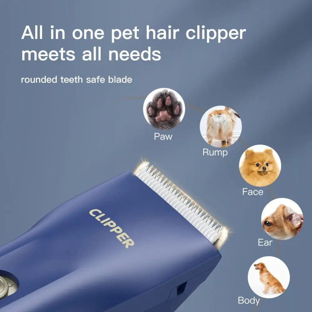 Professional Pet Electric Hair Clippers Waterproof USB Charging Dog Hair Clipper Silent Cat Grooming Clippers for Cats and Dogs