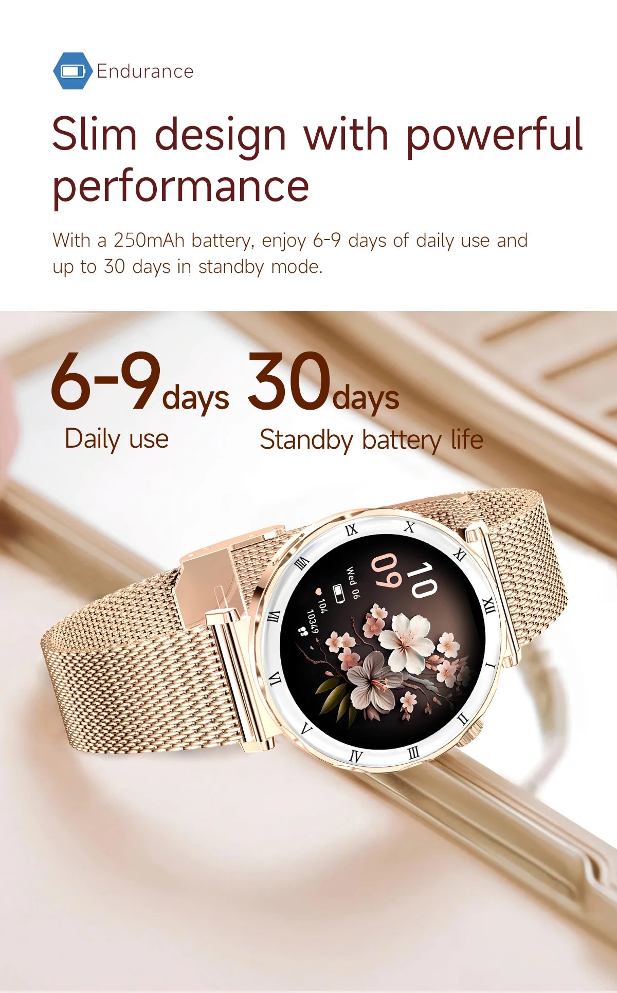 LIGE 1.19"Ultra-Slim AMOLED HD Display Fitness Tracker Smartwatch Bluetooth Call Heart Rate Monitor Waterproof Smart Watch Women