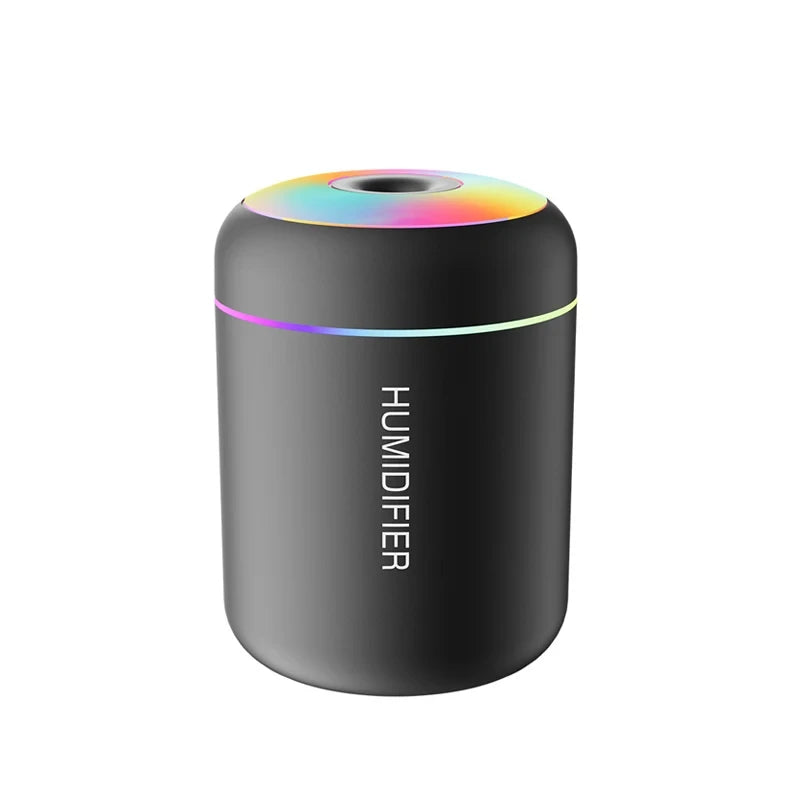 HOMEFISH Mini Air Humidifier USB Aroma Diffuser Essential Oil Purifier Cool Mist Sprayer Home Bedroom LED Desktop Humidifier
