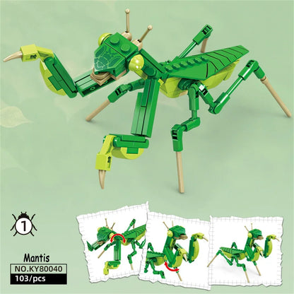 Ladybug Insects Building Blocks Toys Set - Long-Lasting Play for Kids, Great Collectible Models Dragonfly Mantis Housefly & More