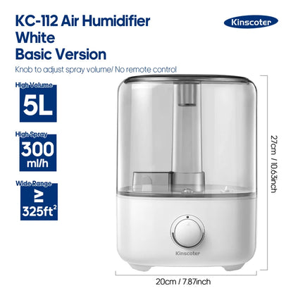 3Liter Air Humidifier Professional Large Capacity Home Humidifier, Plant Mist Aroma Diffuser with Remote Control Timer, KINSCOTER