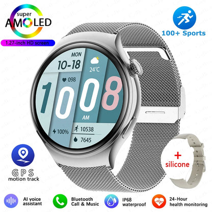 New GPS NFC Bluetooth Call Smartwatch, Women Watch, 4 mini Sports Track, Heart Rate Oximetry Monitoring Health Smartwatch For Woman