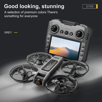 Upgrade S156 Drone 8K HD Dual Camera 3 Battery 5G WiFi FPV Brushless Motors Optical Flow Hover Obstacle Avoidance GPS Four-Axis Drone