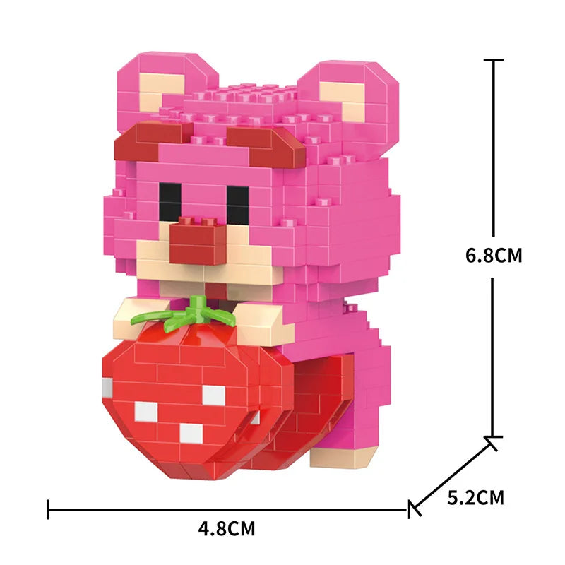 Cartoon Cool Rice Building Blocks Animal Dolls Educational Assembled Toys Ornaments Small Particles Children's Birthday Gifts