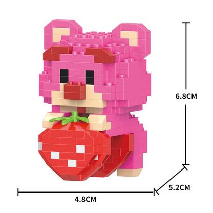 Cartoon Cool Rice Building Blocks Animal Dolls Educational Assembled Toys Ornaments Small Particles Children's Birthday Gifts