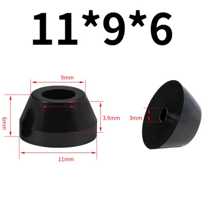 Black Rubber Bumper Furniture Pad Feet Leg Pads Tile Floor Protectors Table Leg Cover With Washers