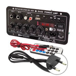WOOPKER 30W-120W Digital Bluetooth Amplifier Board D10C Subwoofer Dual Microphone Amp Speaker for Car Karaoke Home Theater DIY