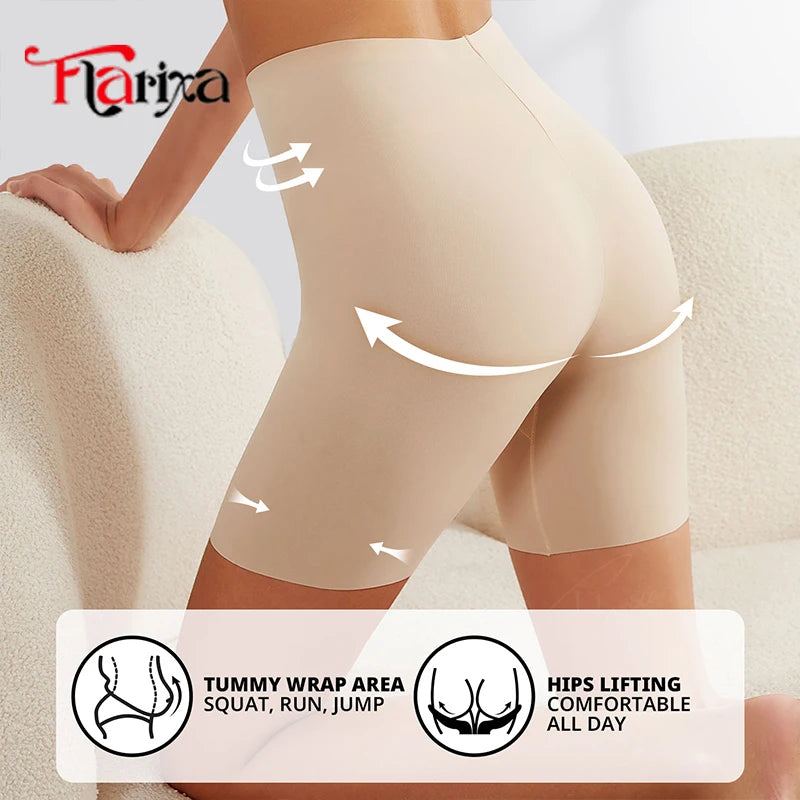 Flarixa High Waist Safety Shorts Anti Light for Women Anti Chafing Boxers Underwear Protective Panties Under Dress Cycling Pants
