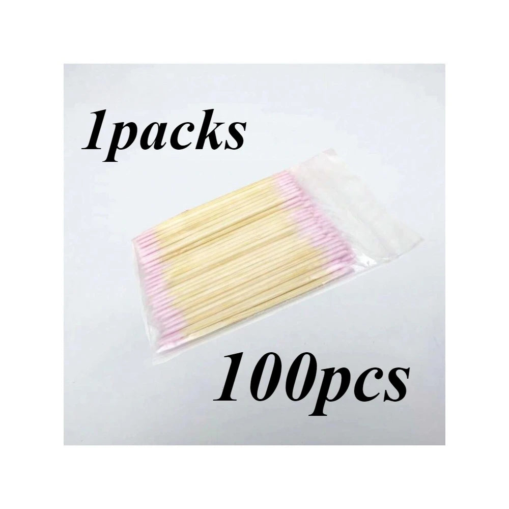 100/300/500/700/900Pcs Double-Tipped Cotton Swabs, for Tattooed Eyebrows, Beauty Makeup Tools for Wiping, Nail Polish Wiping