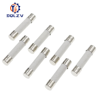 Car Fuse Pipe 5X20MM 6X30MM Fast Blow Ceramic Fuse 250V 0.5A 1A 2A 3A 4A 5A 6A 6.3A 8A 10A 15A 20A 25A 30A AMP Fuse Ceramic Fuse