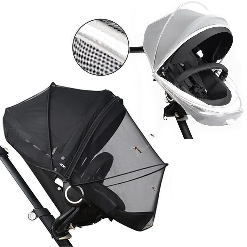Zipper Type Fly Protection Accessories Children Crib Summer Mesh Carriage Full Cover Mosquito Net Baby Stroller Trolley Netting