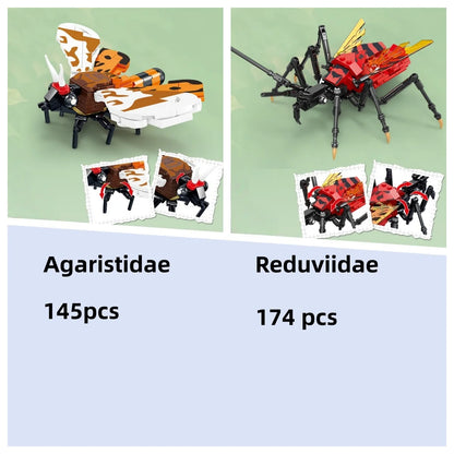 Ladybug Insects Building Blocks Toys Set - Long-Lasting Play for Kids, Great Collectible Models Dragonfly Mantis Housefly & More