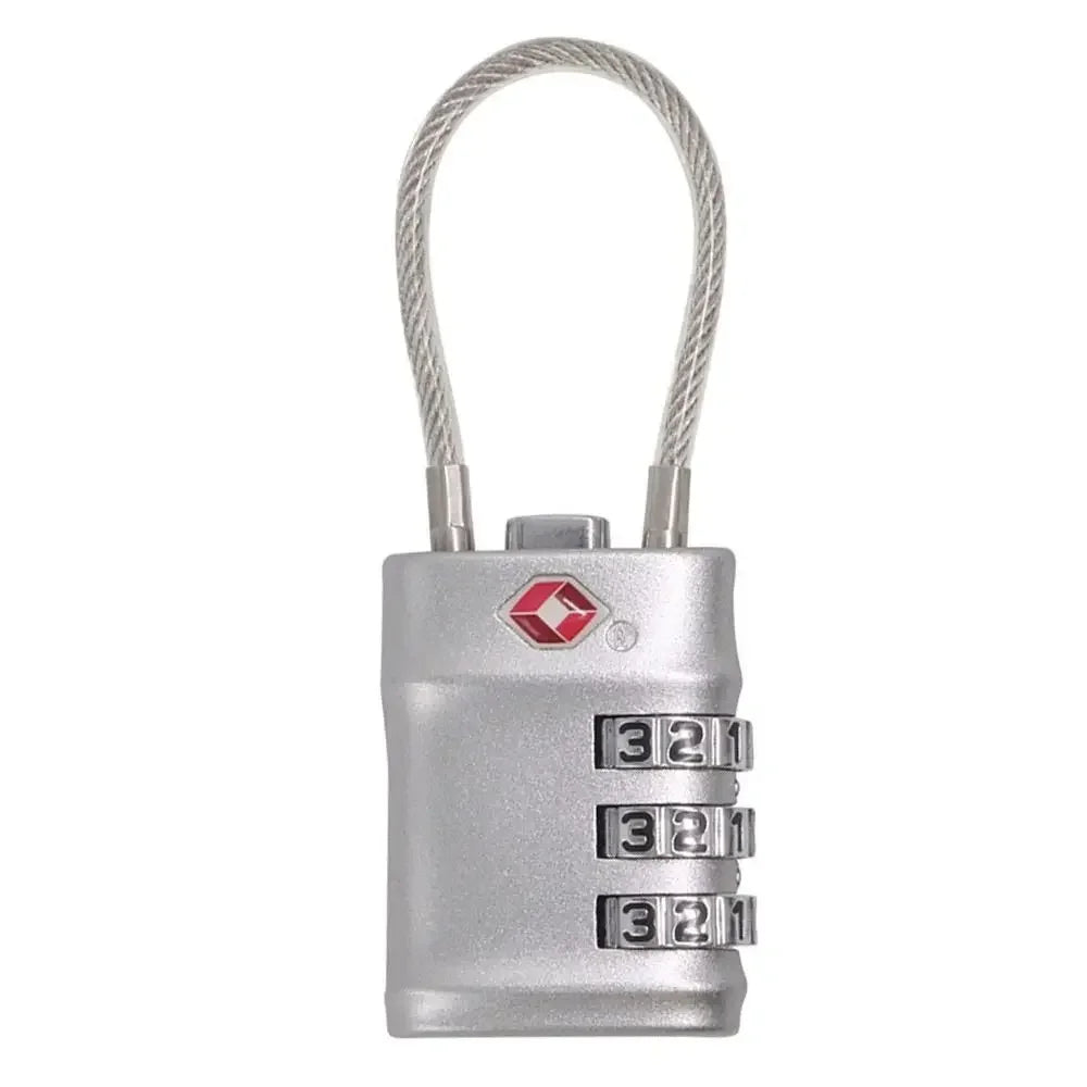 High Security TSA Customs Lock Overseas Customs Clearance Trolley Luggage Suitcase Backpack Password Padlock with Steel Cable