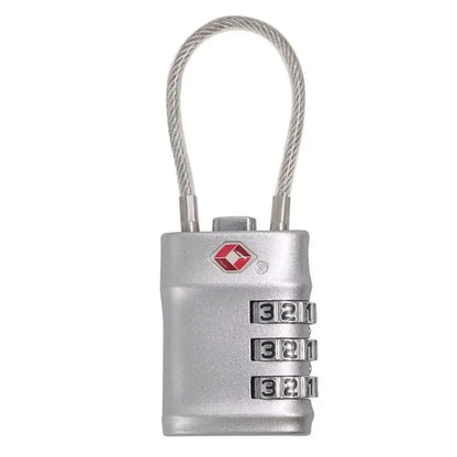High Security TSA Customs Lock Overseas Customs Clearance Trolley Luggage Suitcase Backpack Password Padlock with Steel Cable