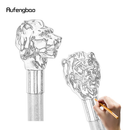 Gold Luxury Lion Head Handle Fashion Walking Stick for Party Decorative Walking Cane Elegant Crosier Knob Walking Stick 93cm