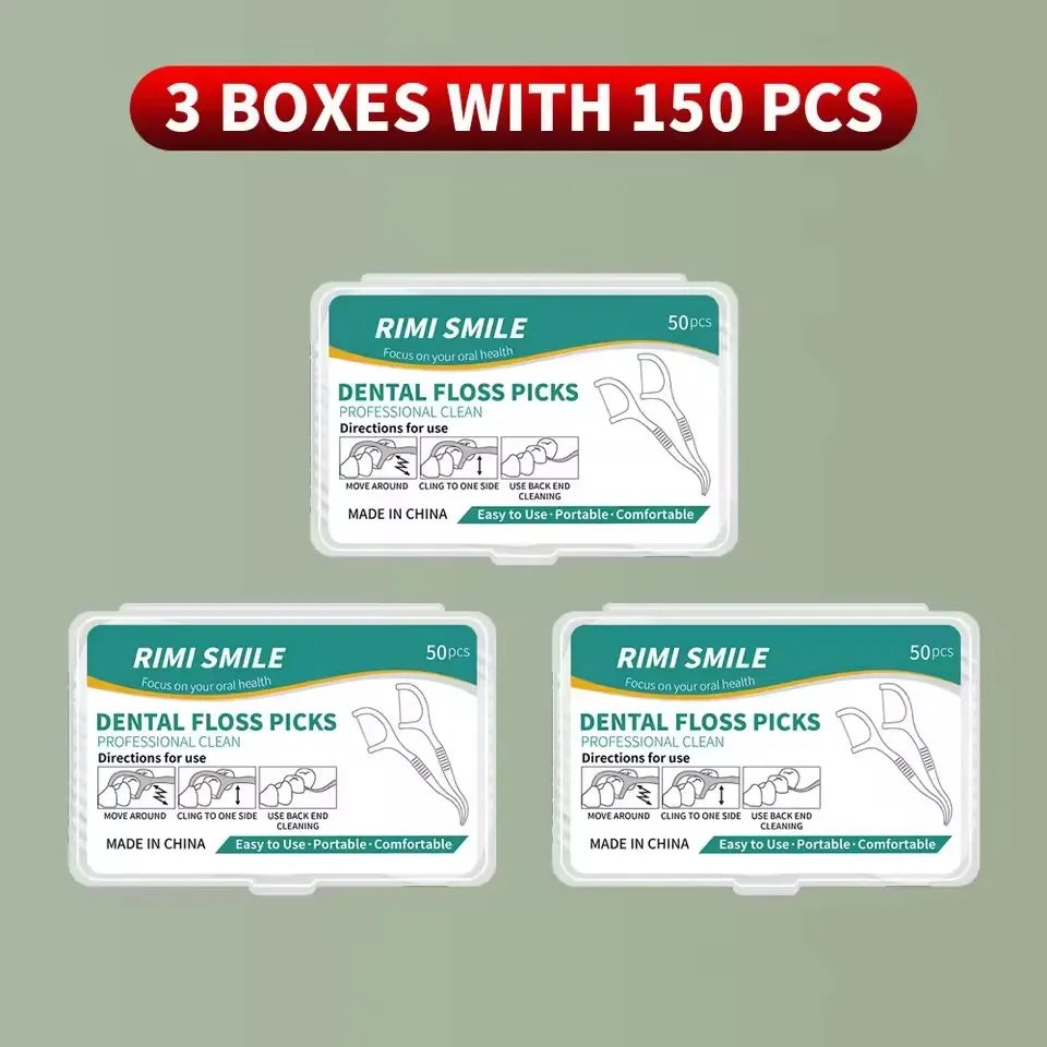 1/3/6/20 Boxes Disposable Plastic Toothpick Dental Floss High-Tension Smooth Dental Floss Stick Portable Dental Floss Box